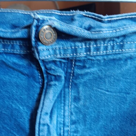 44x32 Vintage Key Denim Carpenter Utility Jeans Relaxed 1990's Mexico Deistresss - Picture 5 of 8